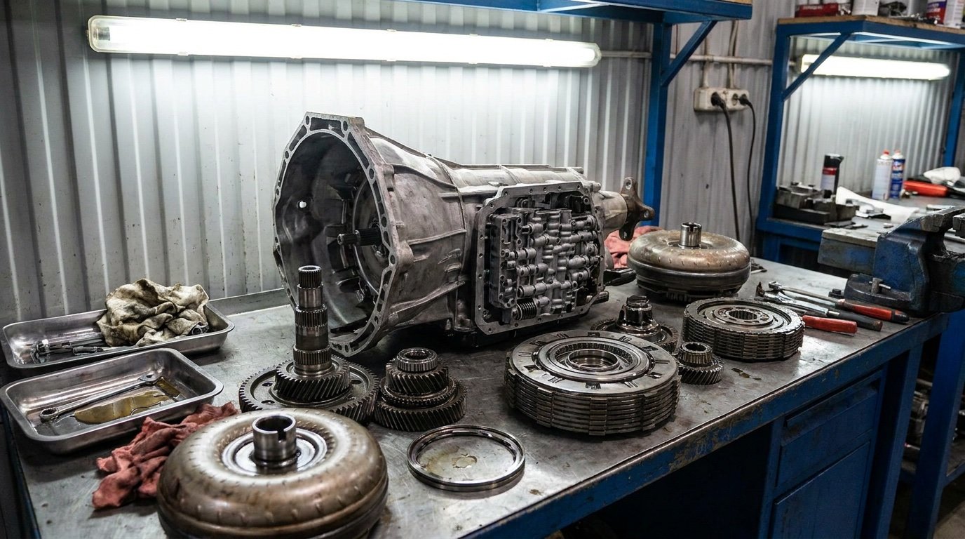 Câmbio automático desmontado